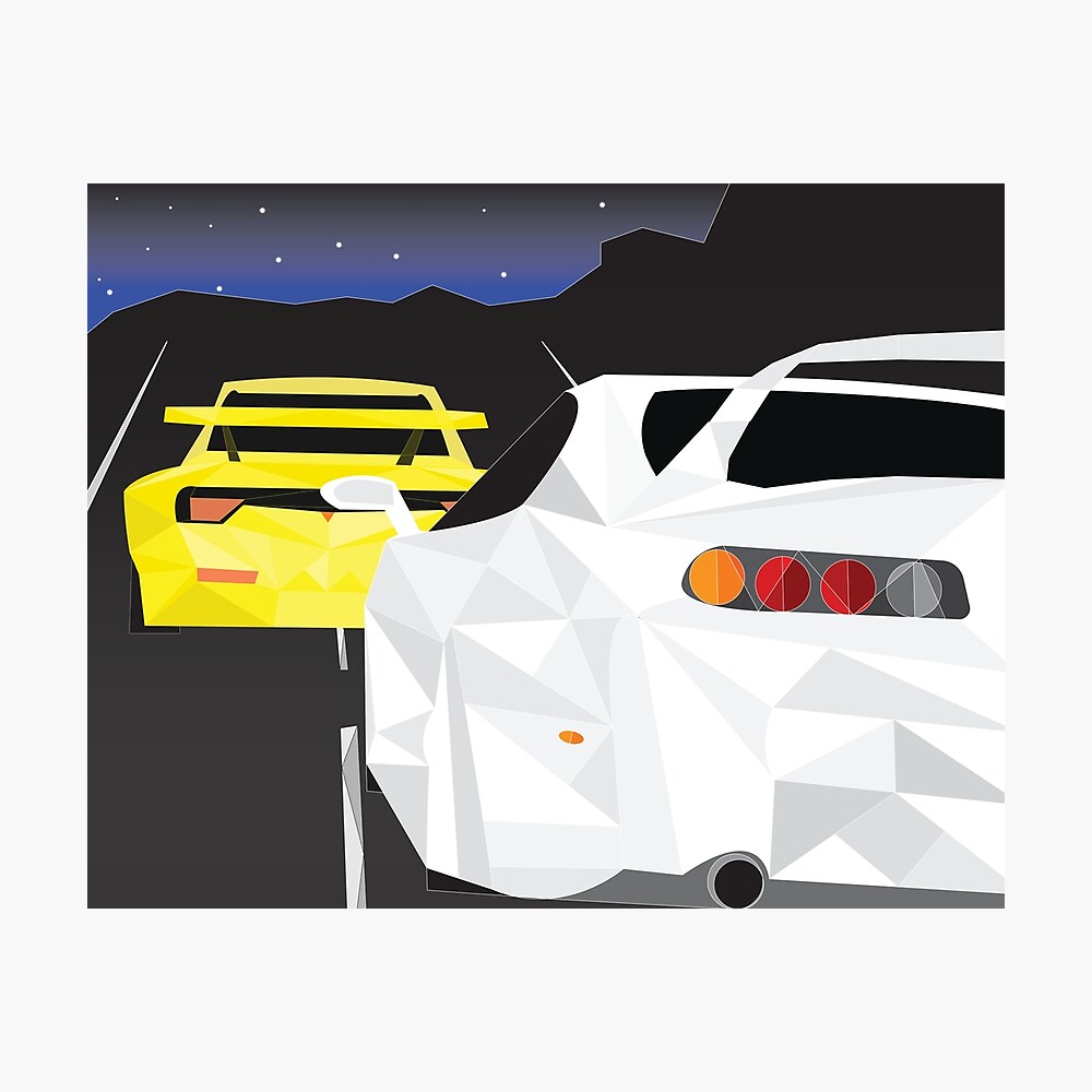 Initial D Rx7 Supra Race Keisuke Takahashi Metal Print By Legendkhan Redbubble