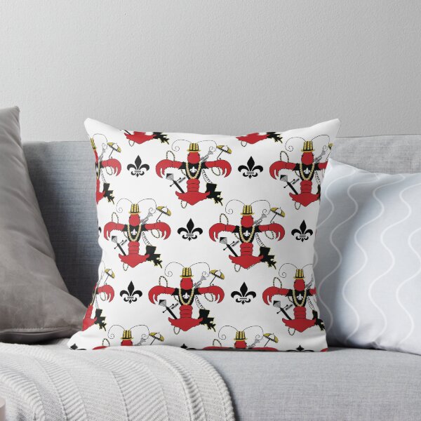 Item preview, Red Crawfish Fleur de Lis Pattern designed and sold by StudioBlack.