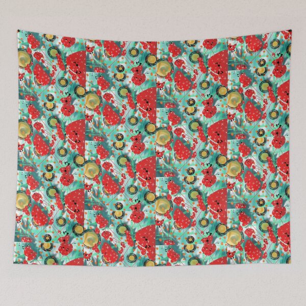 Item preview, Watermelon in summertime - red, mint, yellow and teal digital abstract design designed and sold by Lanie K Art.