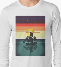 The Black Vector | Pirate Ship Long Sleeve T-Shirt