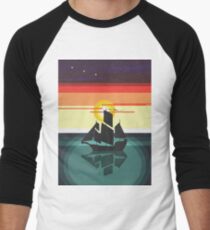 The Black Vector | Pirate Ship Men's Baseball ¾ T-Shirt