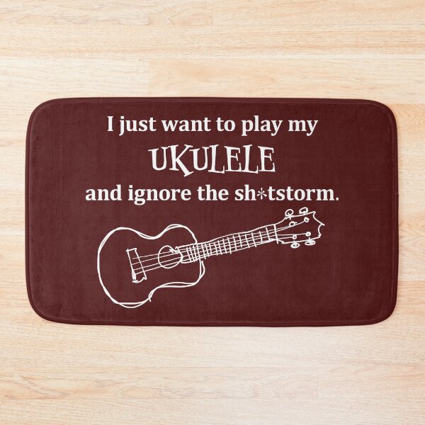 Item preview, I just want to play my ukulele (light on dark) designed and sold by Krista Wells.