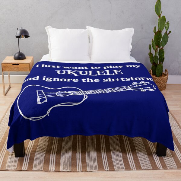 Item preview, I just want to play my ukulele (light on dark) designed and sold by Krista Wells.