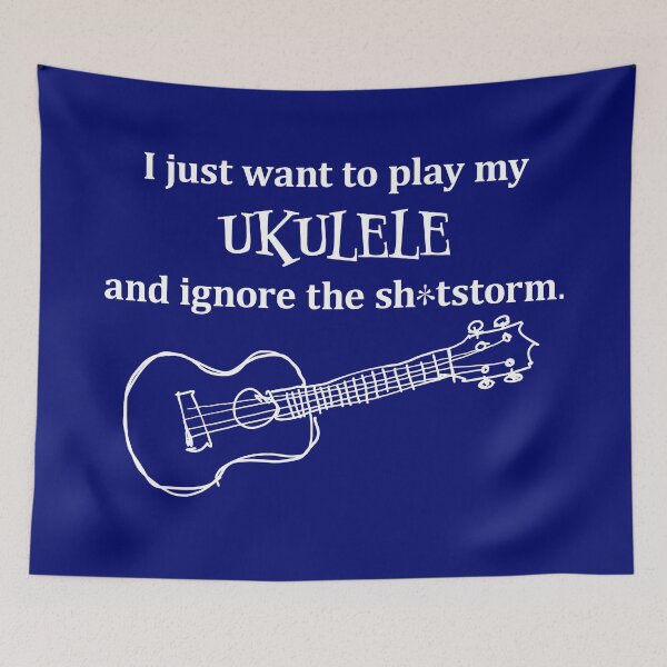 Item preview, I just want to play my ukulele (light on dark) designed and sold by Krista Wells.