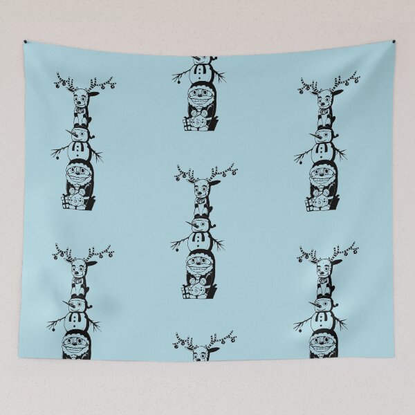 Item preview, Christmas Totem Pole. Santa, Snowman &  Reindeer sketch designed and sold by azule1.