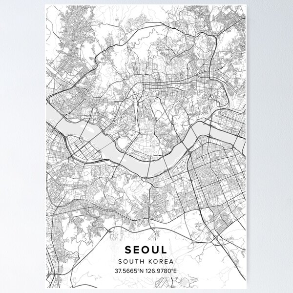 Artikel-Vorschau von Karte von Seoul, designt und verkauft von Kara515.