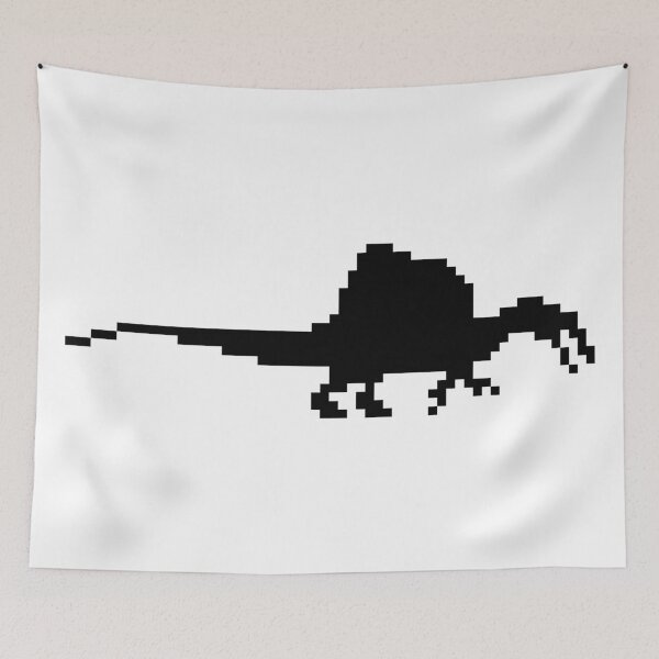 Item preview, 8-bit spinosaurus Black designed and sold by Arc1.