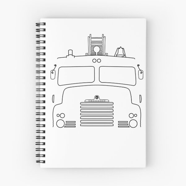 Item preview, Bedford Green Goddess pump fire engine outline graphic (black)  designed and sold by soitwouldseem.