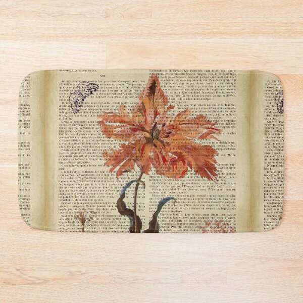 Item preview, Botanical print, on old book page - lily designed and sold by Art by Lilia.