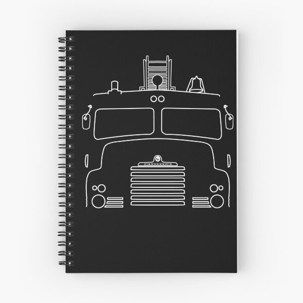 Item preview, Bedford Green Goddess pump fire engine outline graphic (white)  designed and sold by soitwouldseem.