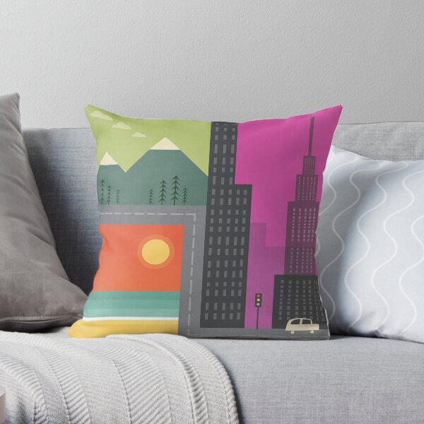 Road Trippin Throw Pillow