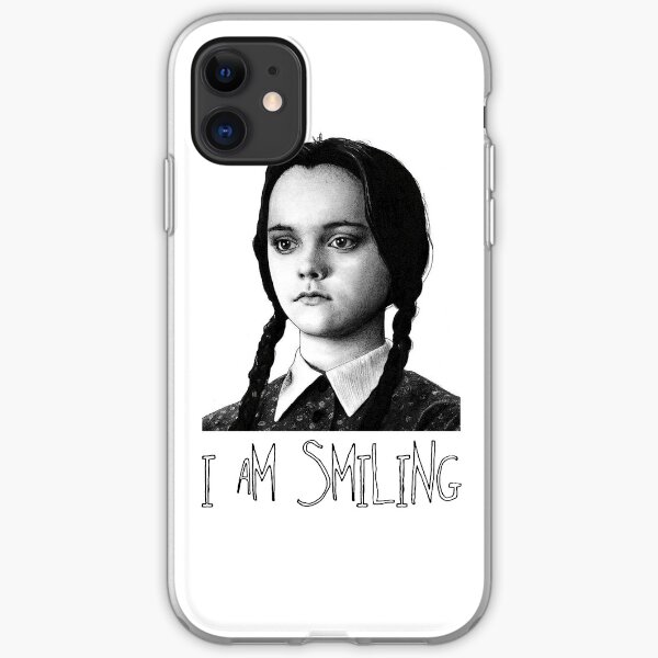 Wednesday Addams Im Smiling Halloween Goth Aesthetic iPhone Soft Case