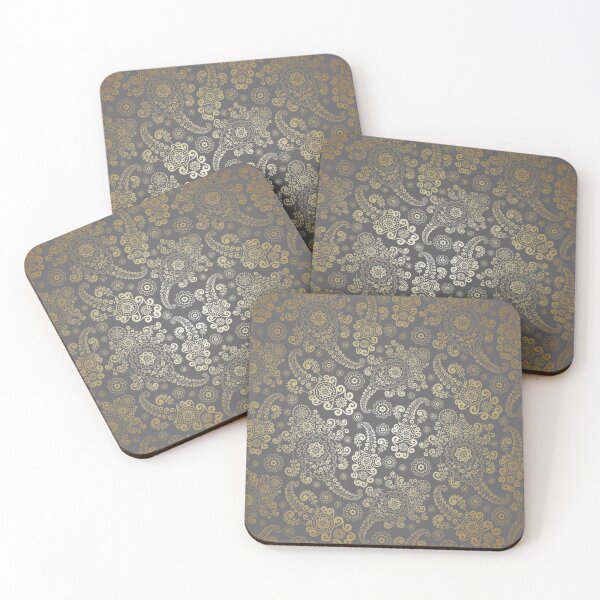 Item preview, Golden Luxury Paisley on Dark Gray Background designed and sold by Gerson Ramos.
