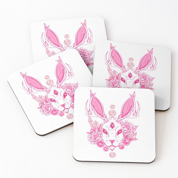 Aperçu de l'œuvre Jackalope en marbre rose créée et vendue par SaintMonster.