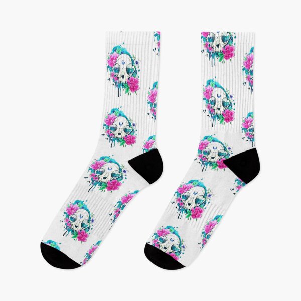 Item preview, Cat Skull with Flowers designed and sold by brandydevoid.