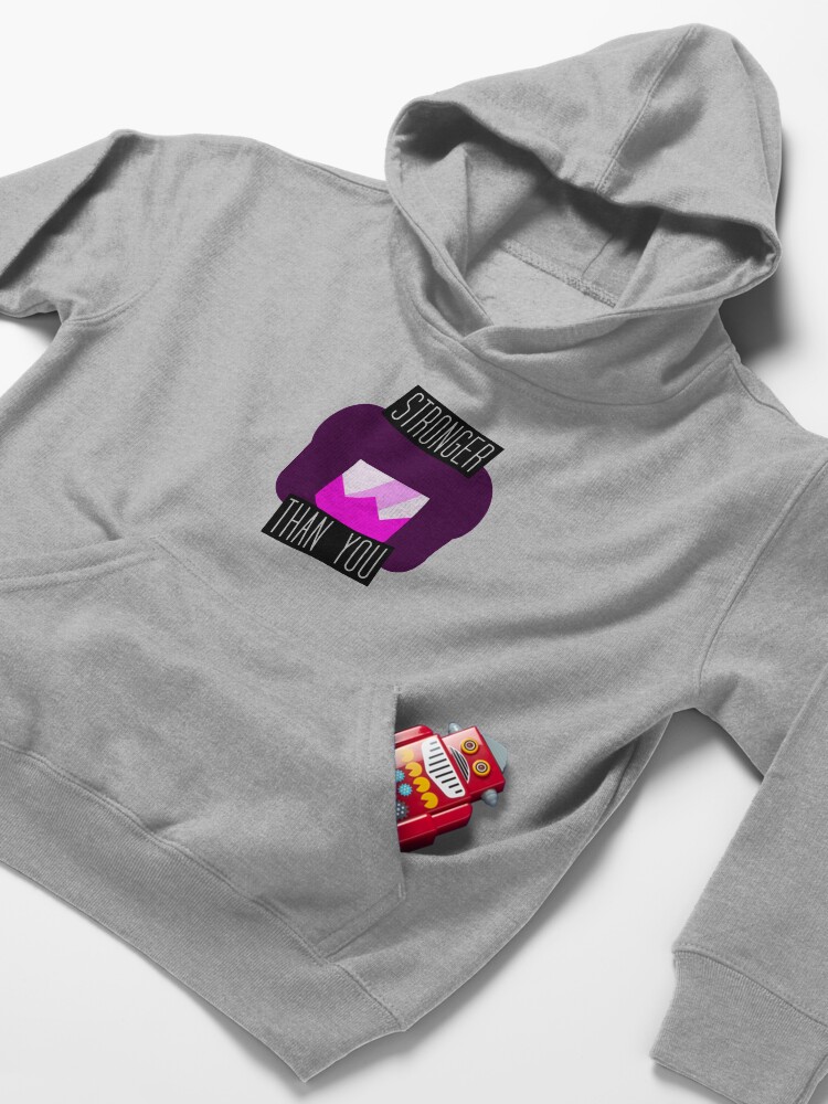 Alternate view of Stronger Than You Garnet Kids Pullover Hoodie