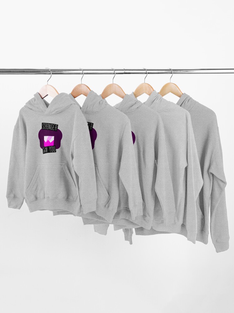 Alternate view of Stronger Than You Garnet Kids Pullover Hoodie