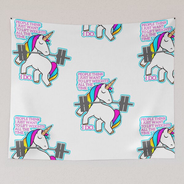 Item preview, barbell unicorn, girls who lift, fitness girl designed and sold by Tim Addison.