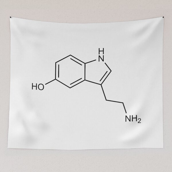 Item preview, Serotonin Structural Formula designed and sold by GillyTheGhillie.
