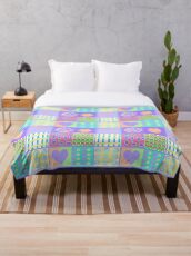 Vintage pastel baby blanket Throw Blanket