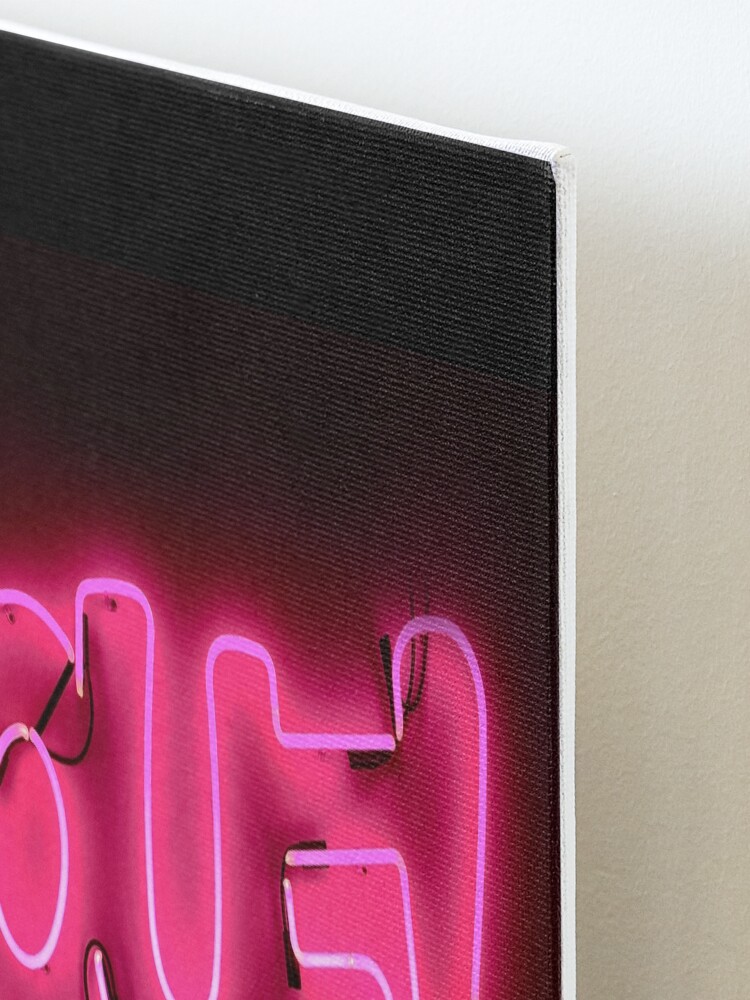 Neon sign on canvas hotsell