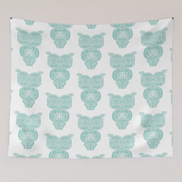 Item preview, Teal Geometric Owl designed and sold by Livia Bonola.