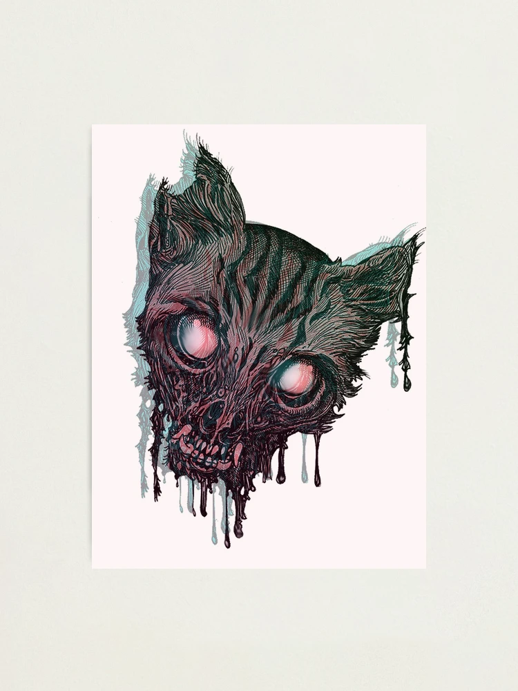 Zombie Cat from the Dead Photographic Print for Sale by Raven Widowspell