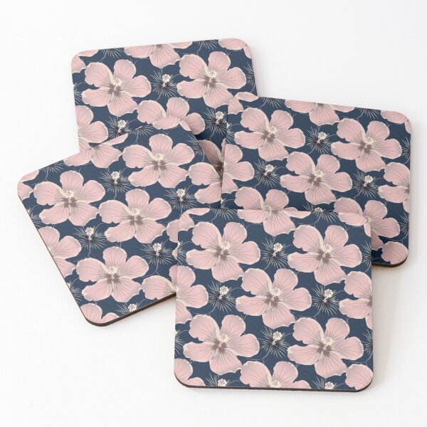 Item preview, Pink Floral on Dark Background designed and sold by pugmom4.