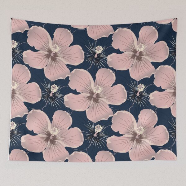 Item preview, Pink Floral on Dark Background designed and sold by pugmom4.