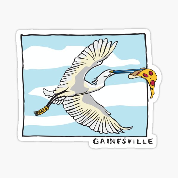 Gainesville - Egrets and Pizza Sticker
