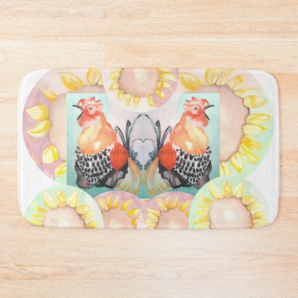 Item preview, Bantam Roosters with Sunflowers designed and sold by MsSexyBetsy.