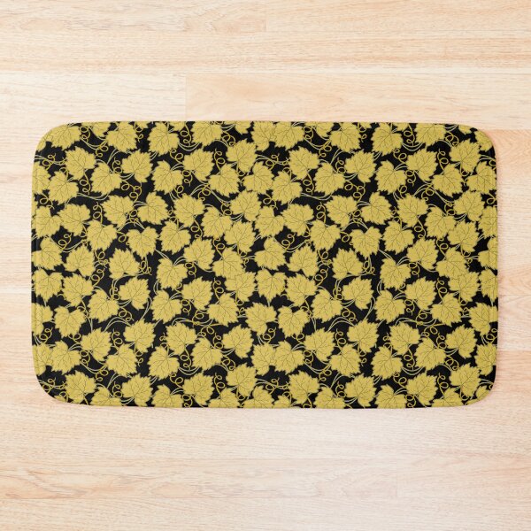 Item preview, Golden Grape Leaf Pattern Black  designed and sold by karwilberevivalcollection.