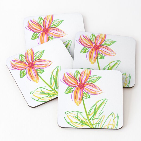 Item preview, Sketchy Colourful flower designed and sold by PatronusMaraud.