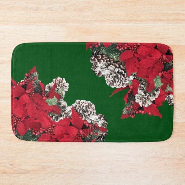 Item preview, Christmas Poinsettia and Pine Cones designed and sold by Gravityx9.