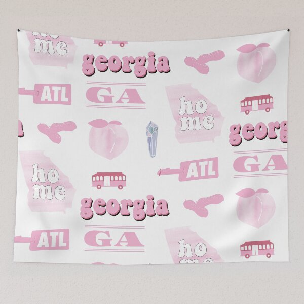 Item preview, Pink Watercolor Georgia US Sticker Pack designed and sold by The-Goods.
