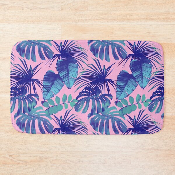 Item preview, Pink & Blue Tropical Palm Leaf designed and sold by newburyboutique.