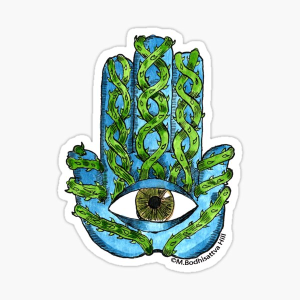 Thorny Hamsa Sticker