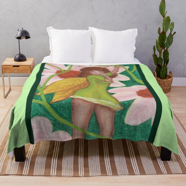 Item preview, cute little fantasy fairy fae chilling in flower garden designed and sold by southernblubell.