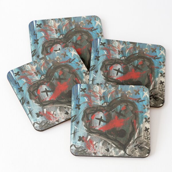 Item preview, Angry Heart Abstract Painting designed and sold by bipolarvirgoart.