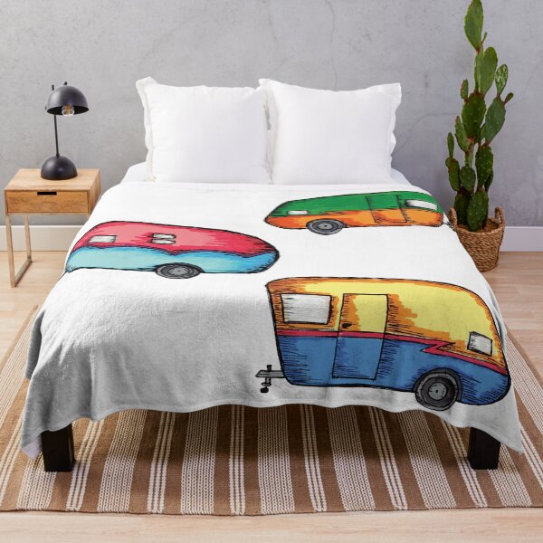 Item preview, colorful retro campers designed and sold by daisydebby.