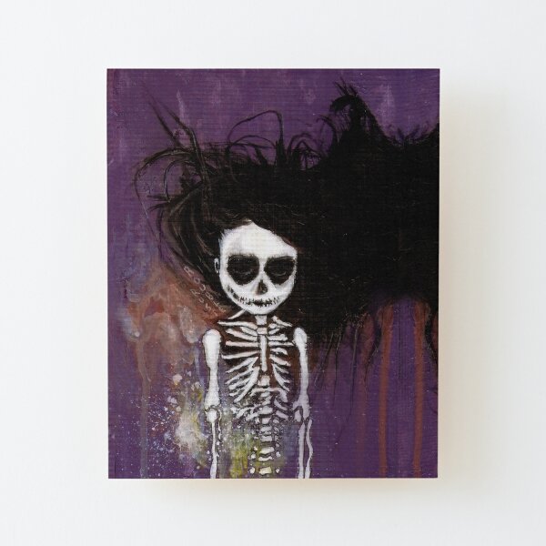 骸骨 壱 Wood Mounted Print