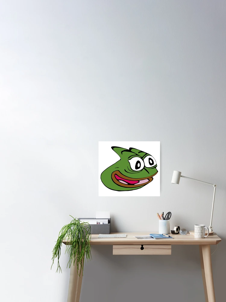 Pepega Funny Stream Emote' Poster, picture, metal print, paint by Husti