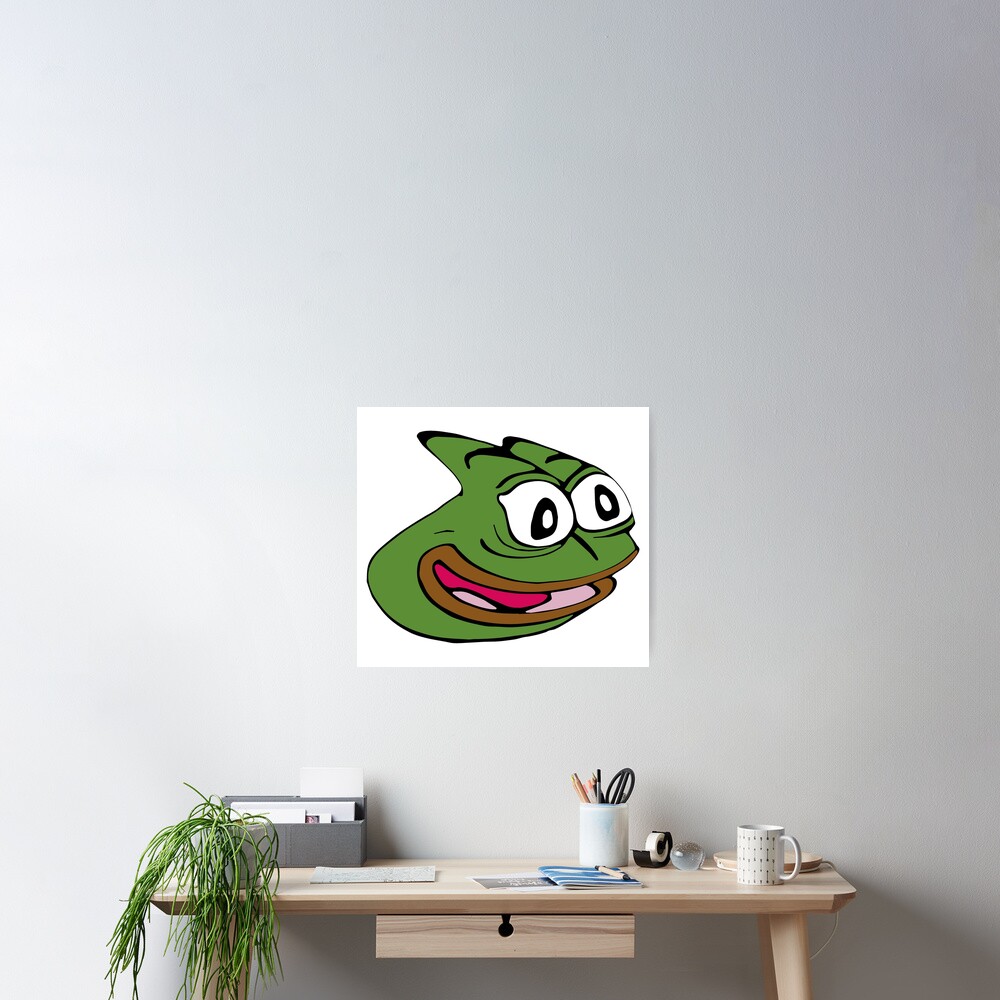 Pepega Funny Stream Emote' Poster, picture, metal print, paint by Husti