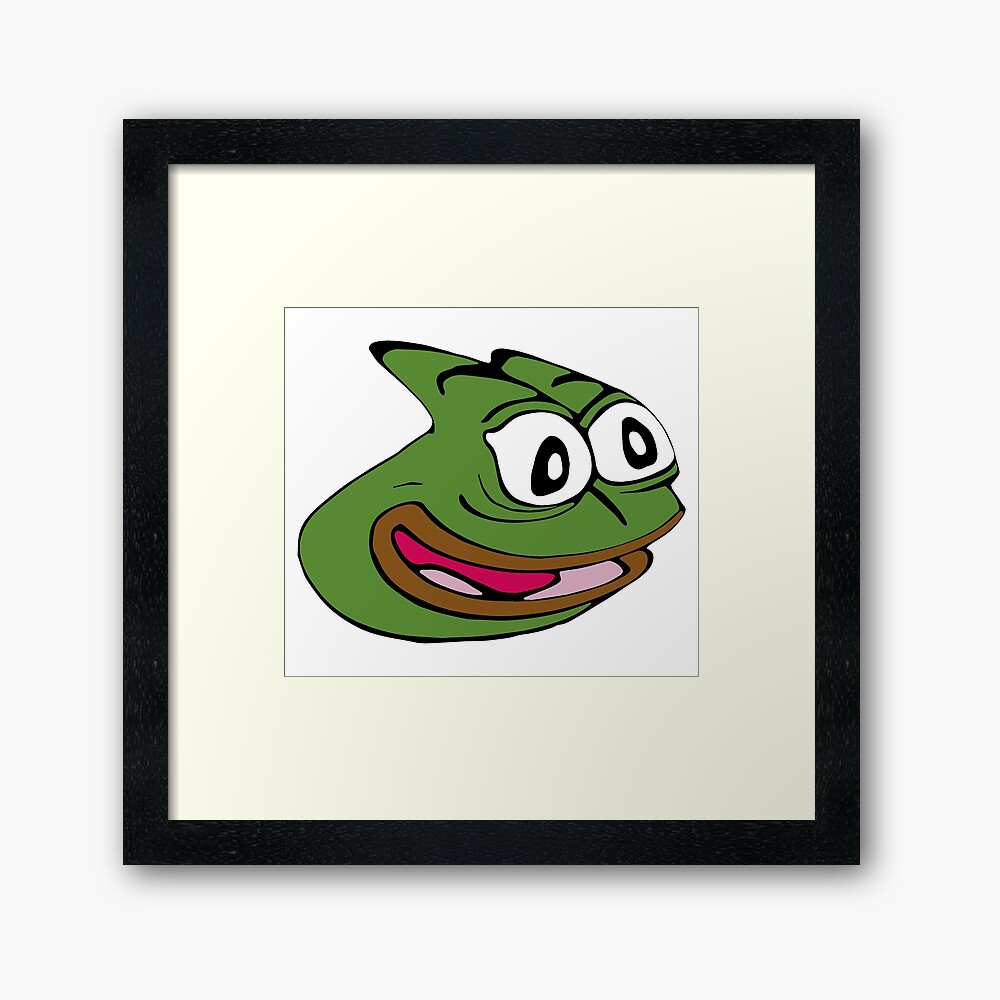 Pepega in HD Twitch Emote  Mounted Print for Sale by Reboot Designs