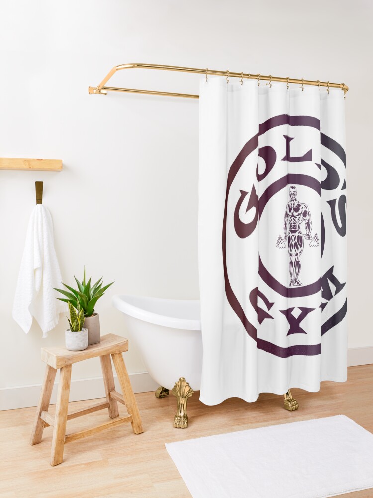 "Golds Gym" Shower Curtain for Sale by SlinkyWire Redbubble