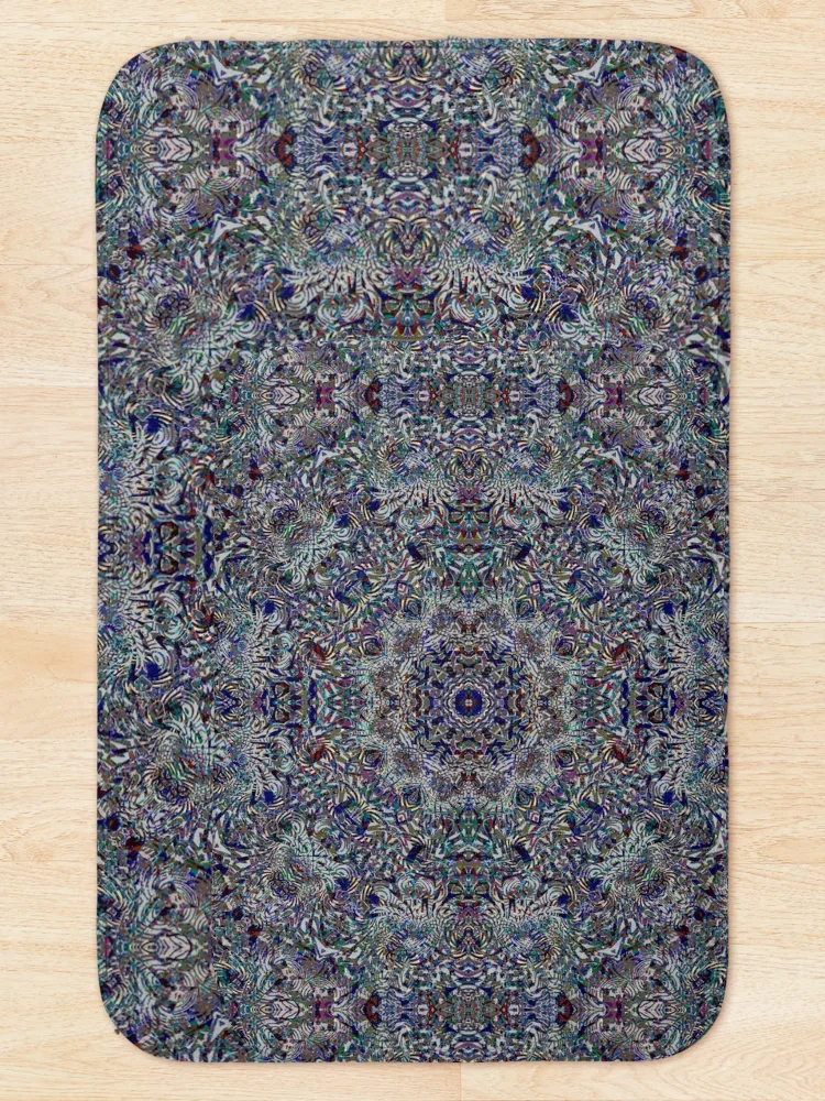 Thumbnail 5 of 6, Bath Mat, Patterns Over Patterns Over Patterns, designed and sold by MindTravel.