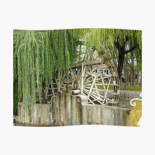 Water Wheel on river Nabiio Poster