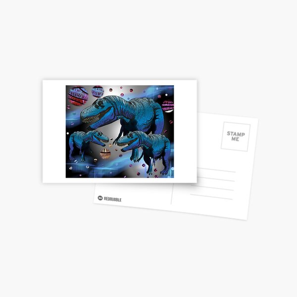 Tyrannosaurus Three Moons Postcard