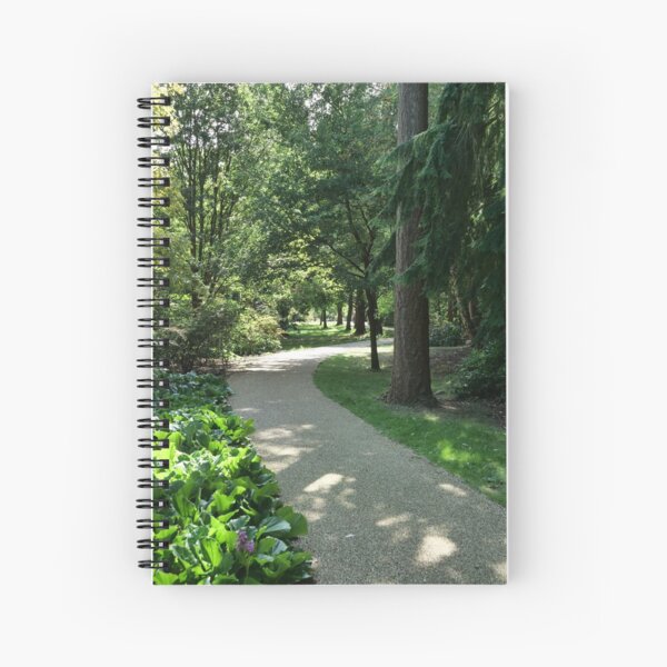 Garden path looks beautiful in sunlight Spiral Notebook