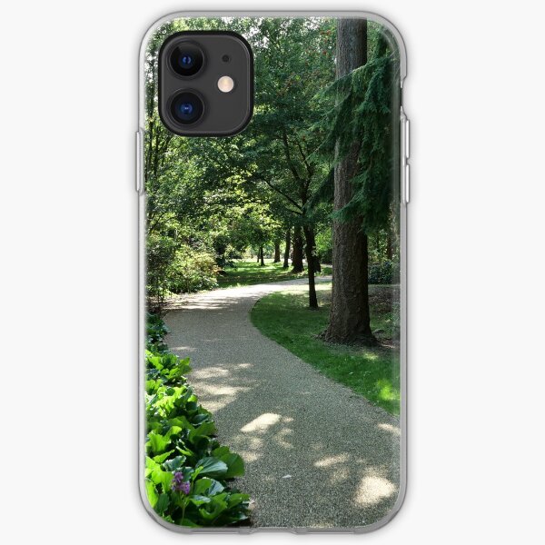 Garden path looks beautiful in sunlight iPhone Soft Case